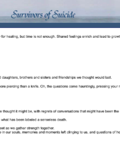 Survivors of Suicide