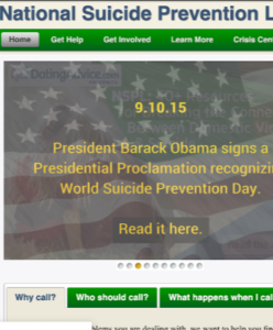 National Suicide Prevention Lifeline : 1-800-273-TALK (8255)