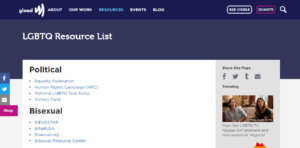 GLAAD Resource List